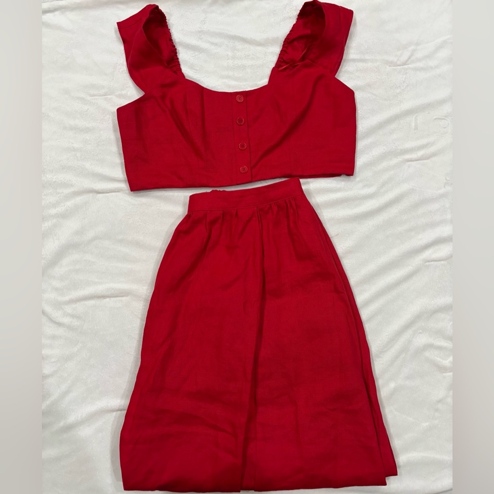 Reformation Red 2 Piece Set